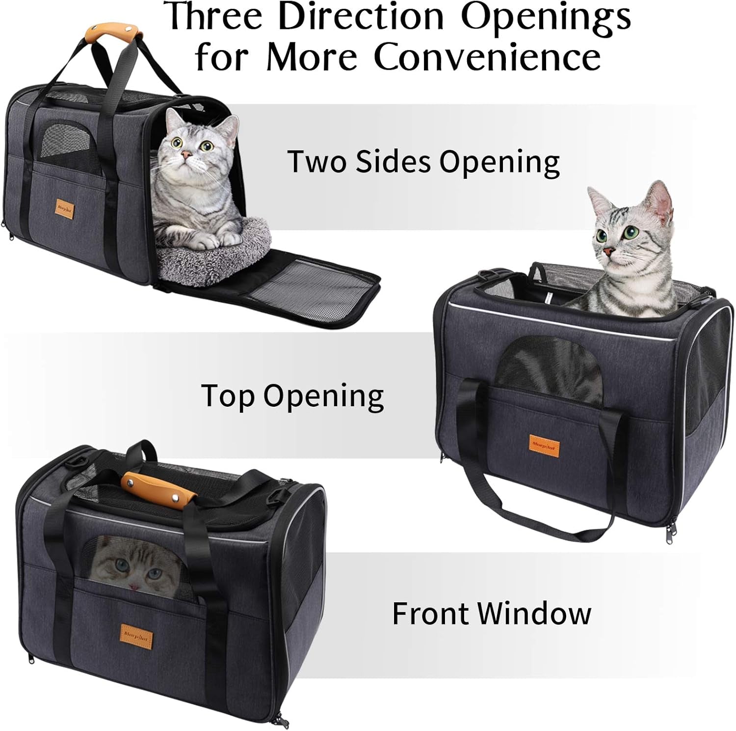 Ultimate Airline-Approved Portable Cat Carrier - Soft-Sided Travel Bag for Cats & Small Dogs with Shoulder Strap, Removable Mat, and Pet Bowl