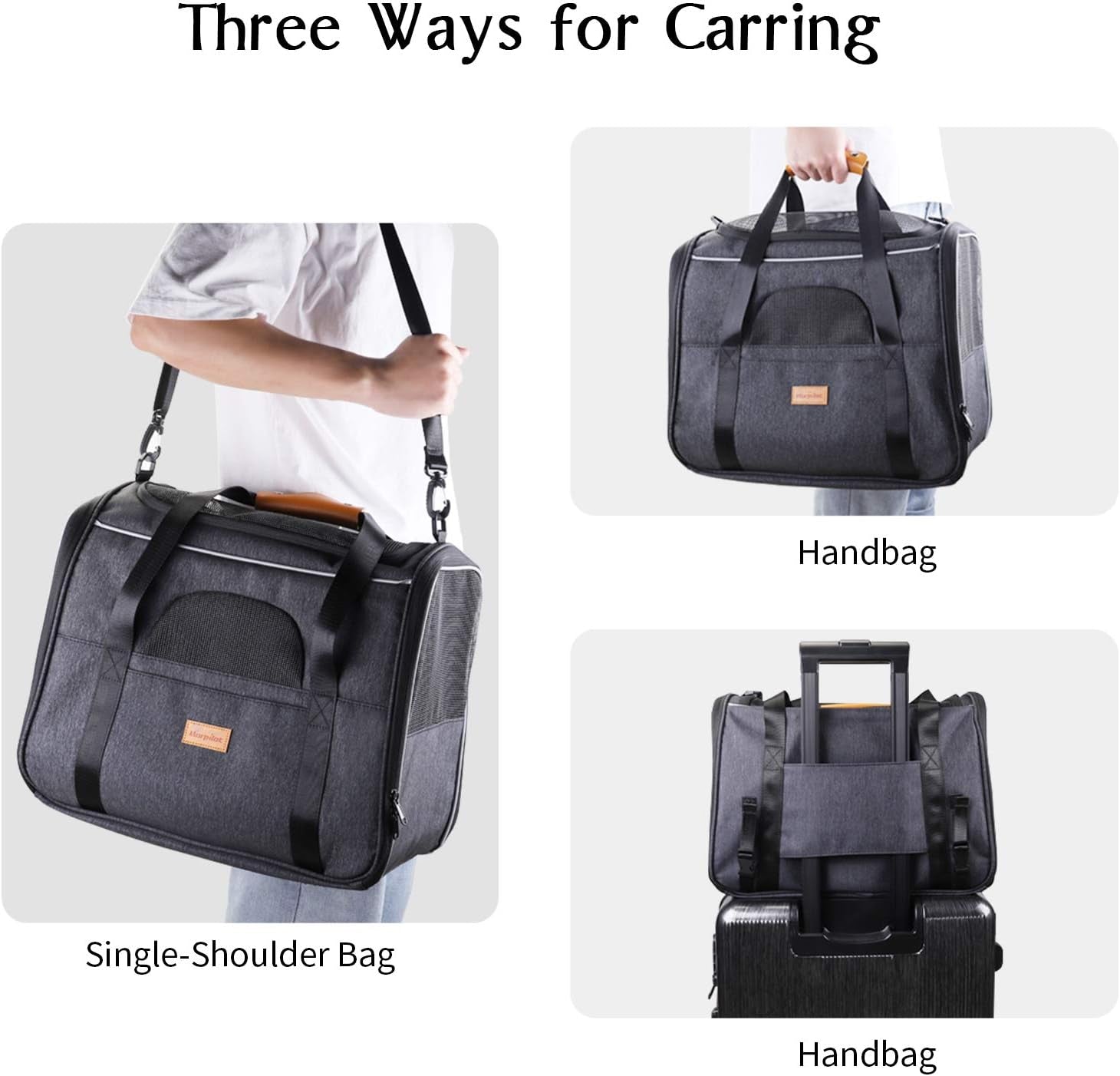 Ultimate Airline-Approved Portable Cat Carrier - Soft-Sided Travel Bag for Cats & Small Dogs with Shoulder Strap, Removable Mat, and Pet Bowl