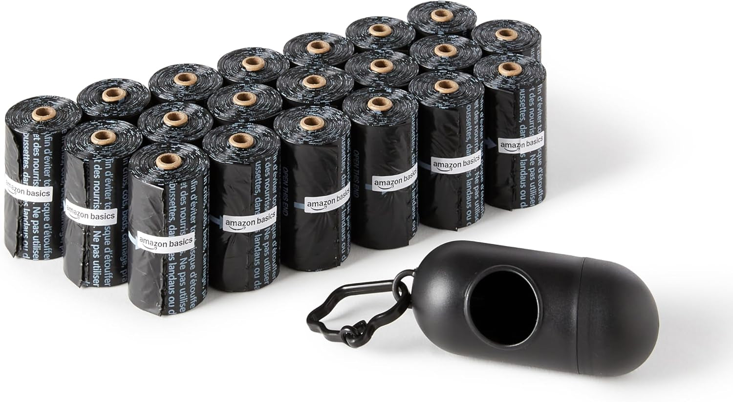 Eco-Friendly Dog Poop Bags with Dispenser & Leash Clip - 300 Unscented Bags (20 Packs of 15)
