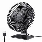 Portable USB Desk Fan with 90° Adjustable Cooling, Ultra-Quiet Operation, and 3 Speed Settings for Home and Office Use