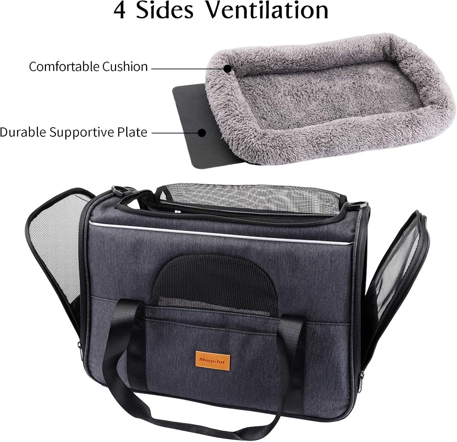 Ultimate Airline-Approved Portable Cat Carrier - Soft-Sided Travel Bag for Cats & Small Dogs with Shoulder Strap, Removable Mat, and Pet Bowl