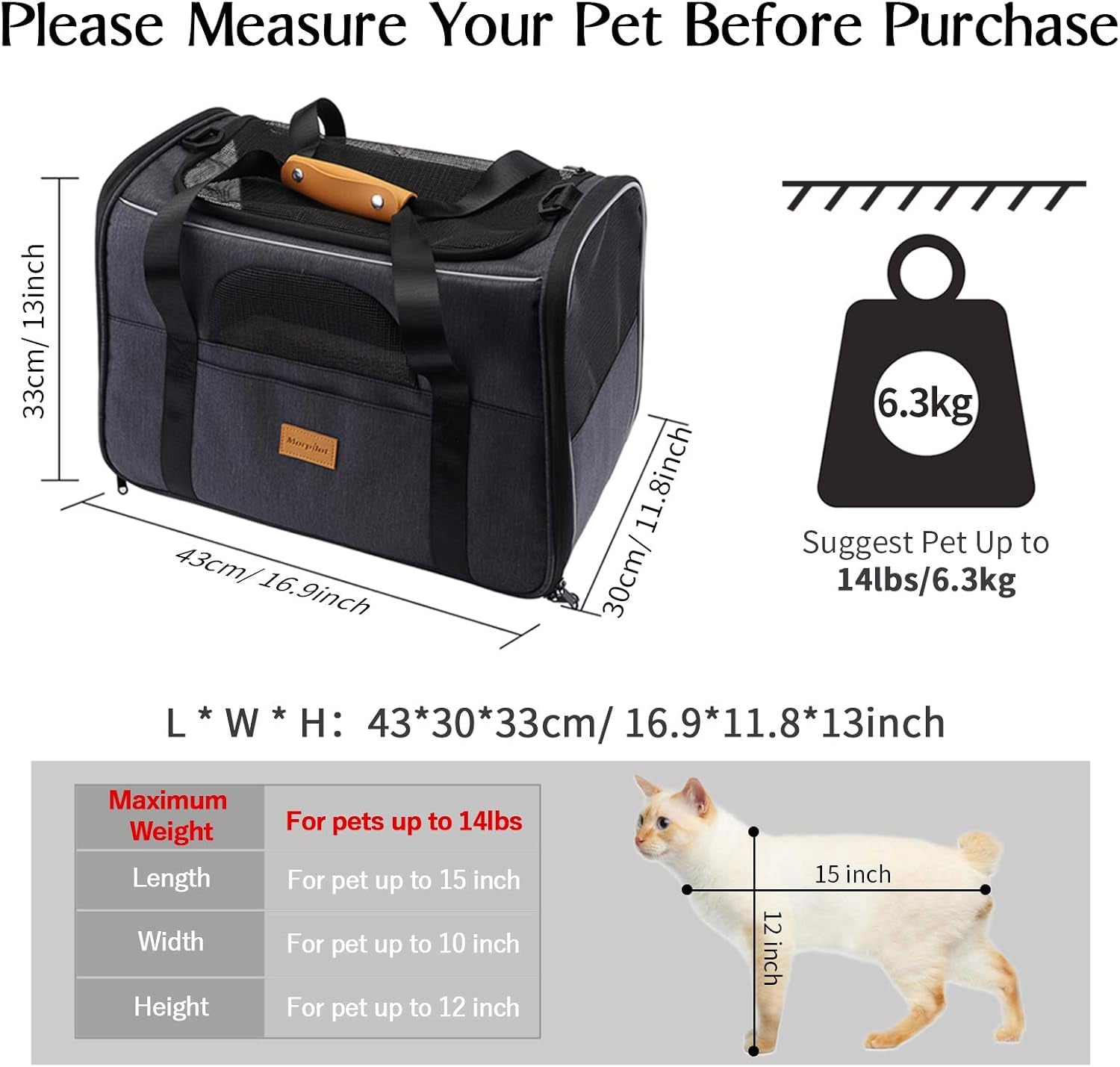 Ultimate Airline-Approved Portable Cat Carrier - Soft-Sided Travel Bag for Cats & Small Dogs with Shoulder Strap, Removable Mat, and Pet Bowl