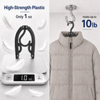 12Pcs Foldable Clothes Hangers for Traveling Black