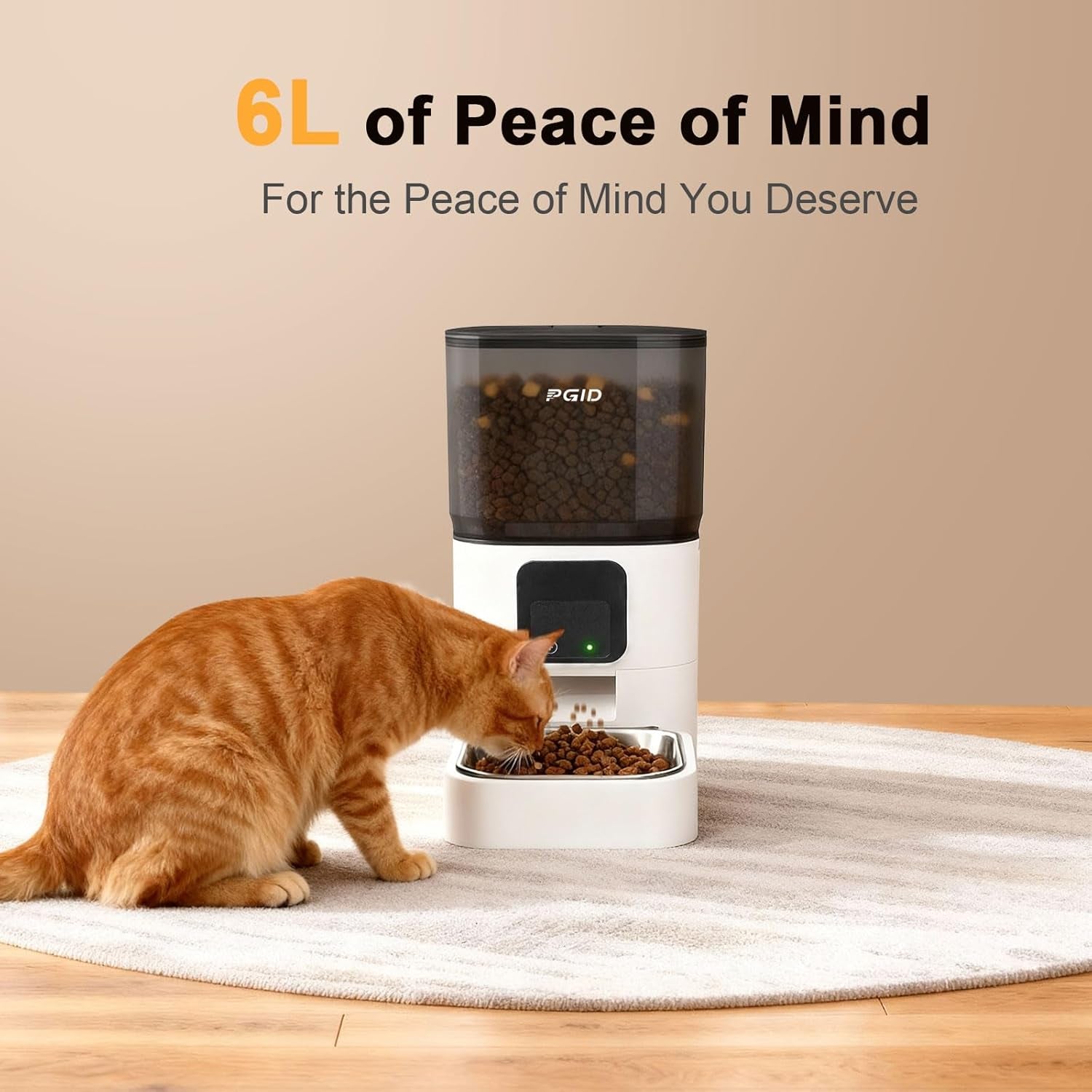 Smart 6L Wi-Fi Pet Feeder with APP Control, Dual Power & Anti-Clog System - Perfect for Cats and Dogs!