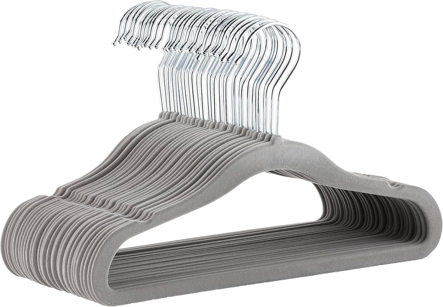 Velvet Non-Slip Clothes Hangers for Babies and Toddlers  Kids, 29.5Cm (11.6Inch), Pack of 30 Pieces, Blue
