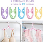 10 Pcs Plastic Travel Hangers - Portable Foldable Clothes Drying Rack for Travel