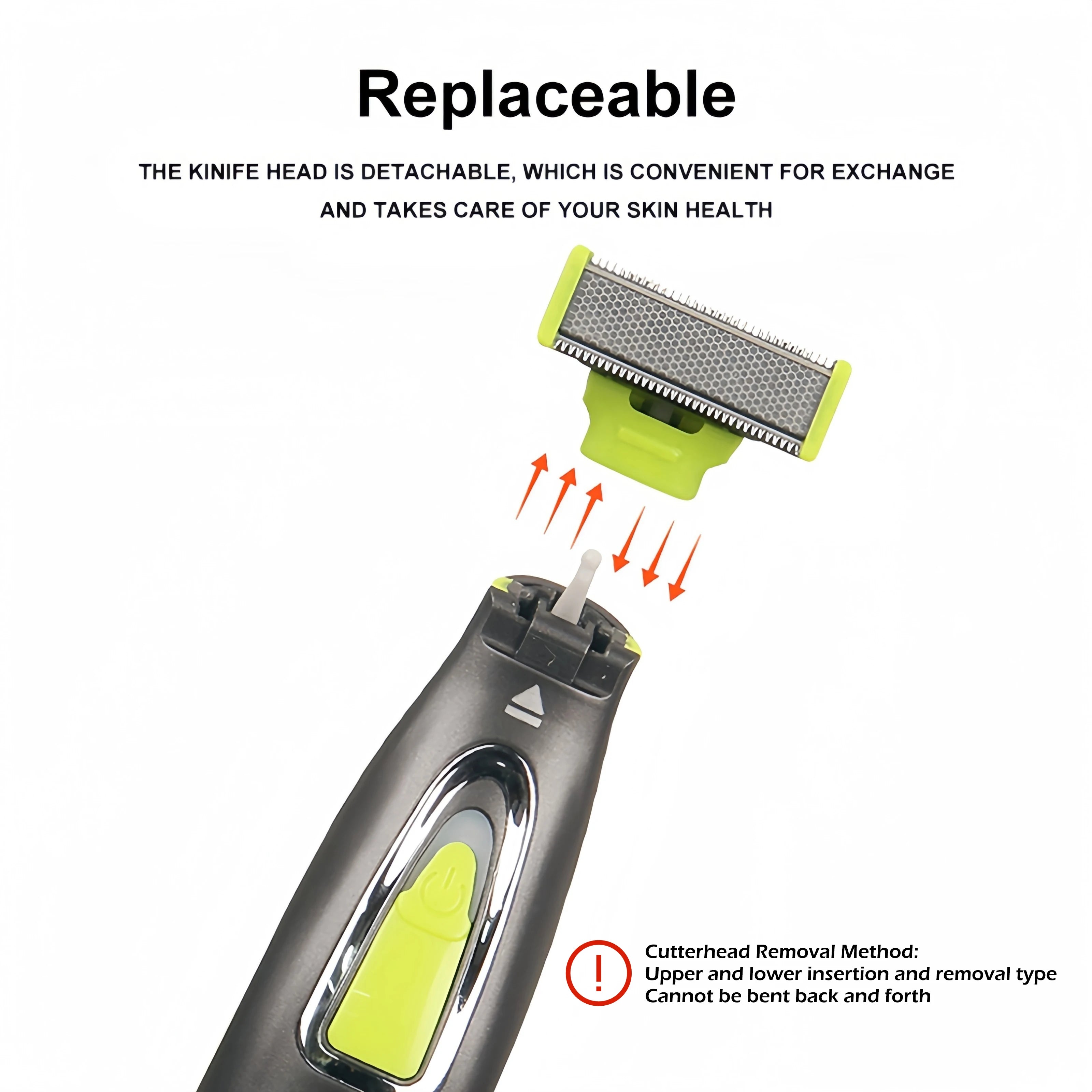 Electric Shaver for Men and Women Portable Full Body Trimmer USB T Shaped Blade Razor for Beard Armpit for Washable