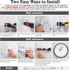 5 Holders+4 Hooks Broom Holder Wall Mounted with Nails Installation, Heavy Duty Stainless Steel Mop Holder, Brush Mop and Broom Storage Self Adhesive