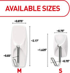 GP067-16NA Small Wire Hardware, Silver, White, 16 Hooks
