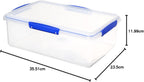 KLIP IT Food Storage Container | 7 L | Stackable & Airtight Fridge/Freezer Food Box with Lid | Bpa-Free Plastic | Blue Clips | 1 Count