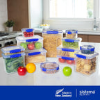 KLIP IT Food Storage Container | 7 L | Stackable & Airtight Fridge/Freezer Food Box with Lid | Bpa-Free Plastic | Blue Clips | 1 Count