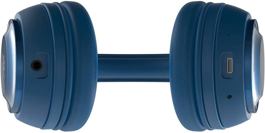 Ifrogz Aurora Noise Isolating Bluetooth Headphones On-Ear Controls and Mic Blue